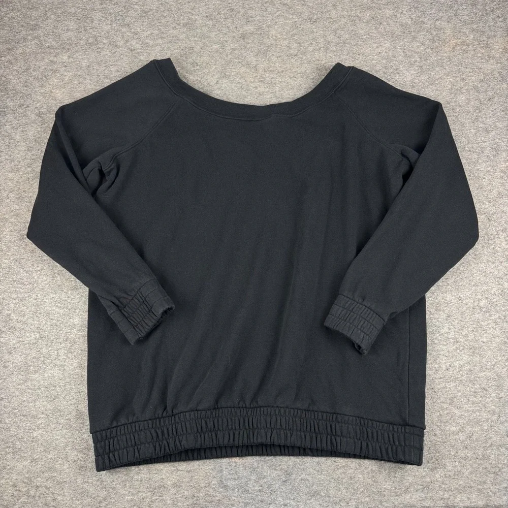 Nike Air Oversized Sweatshirt Off Shoulder Black Womens Large L